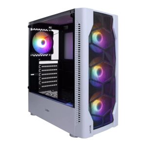 Boost Lion With 4 Rgb Fan Atx Gaming Case White PC Case | Best Price in Islamabad
